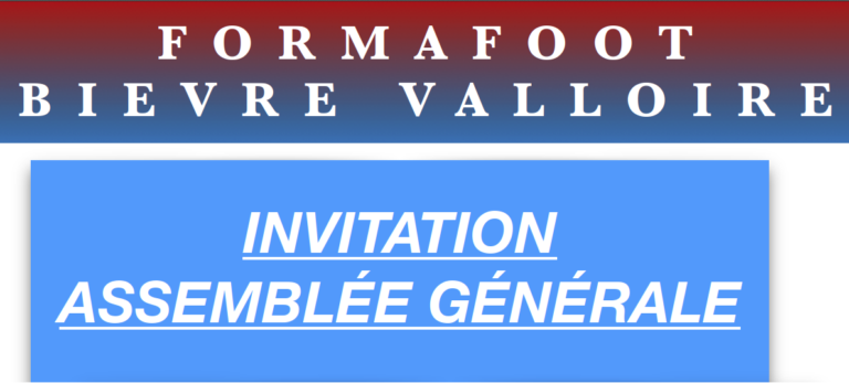 Formafoot bièvre valloire : invitation à l’assemblée générale.