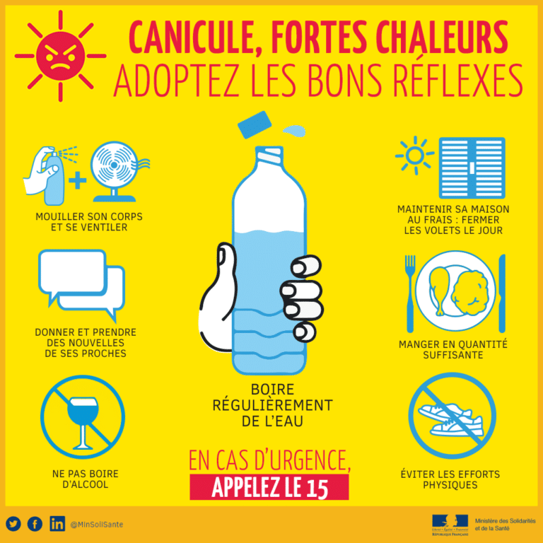 Canicule, fortes chaleurs : adoptez les bons réflexes !